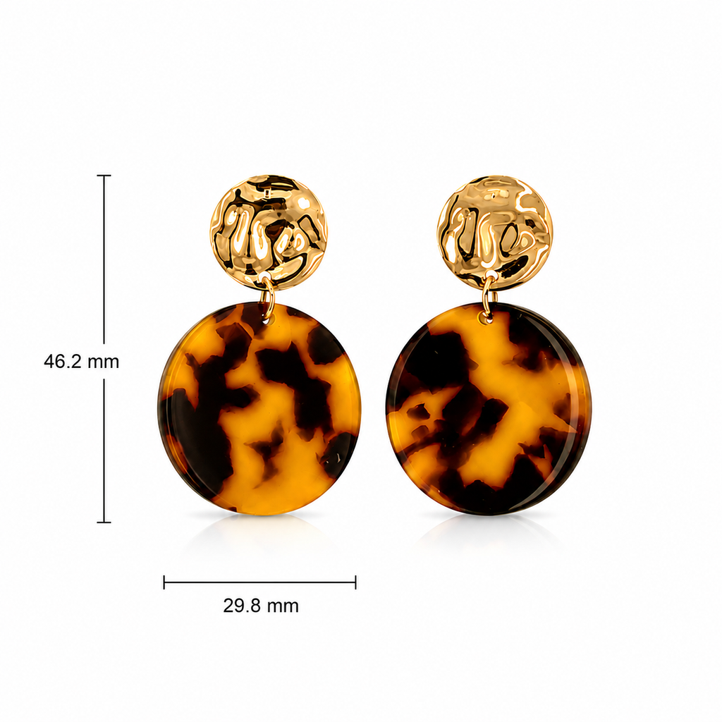 Circle Marble Earring