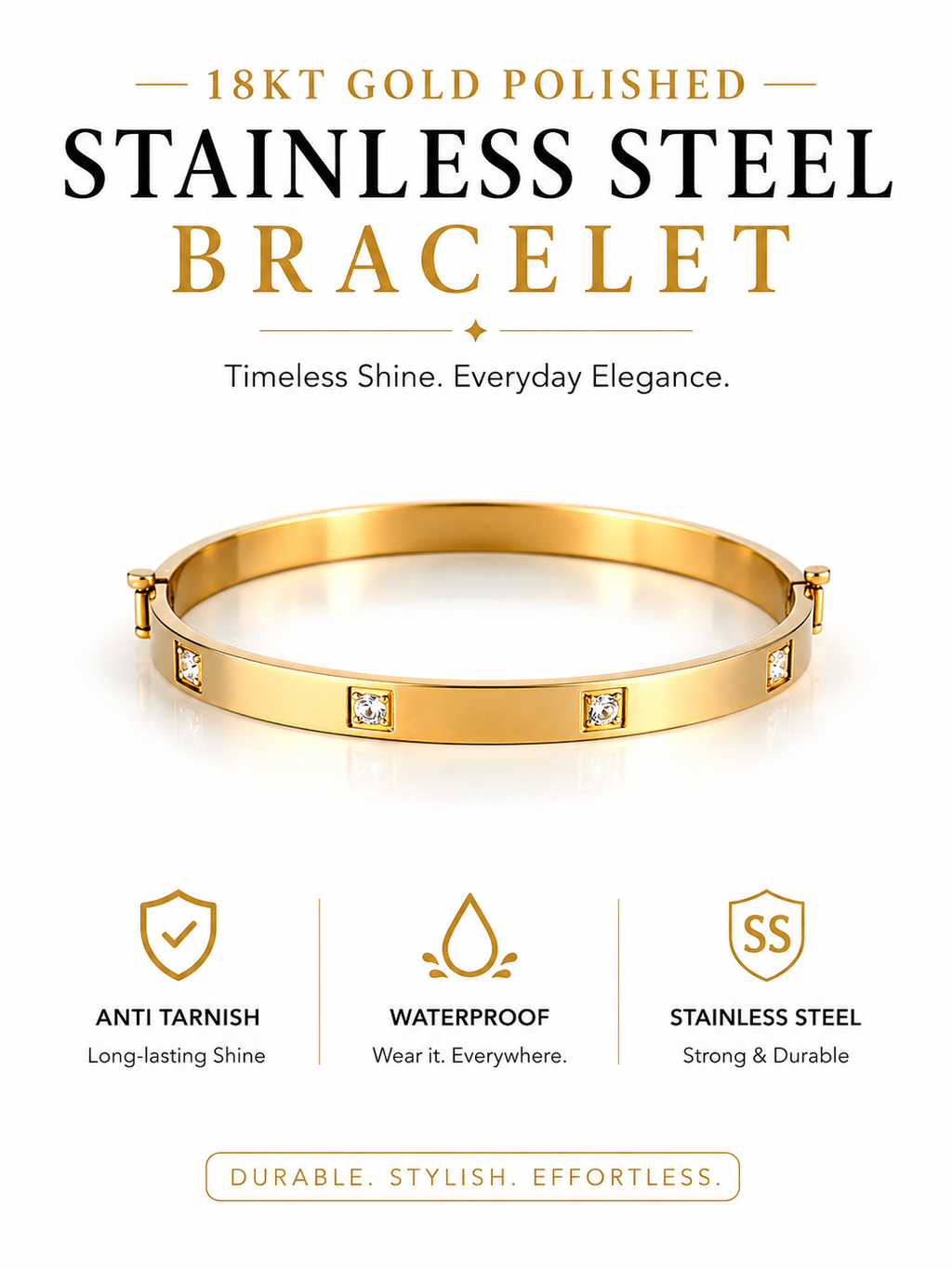 Stainless Steel CZ Bracelet