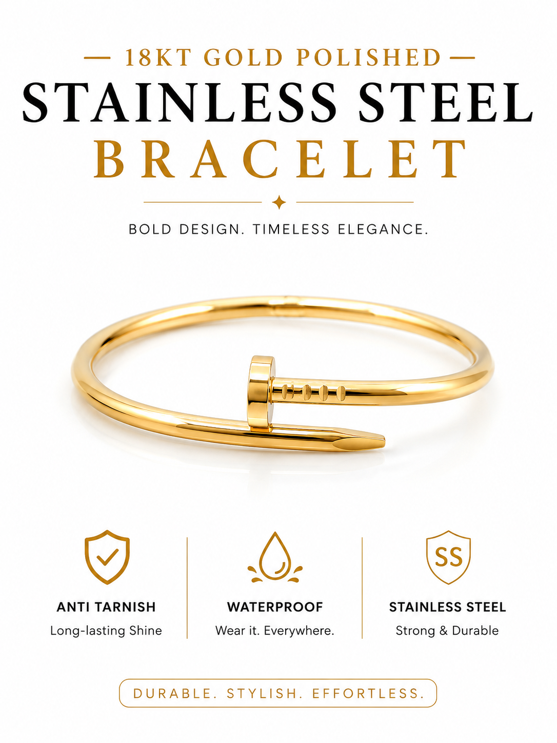 Steel Nail Bracelet