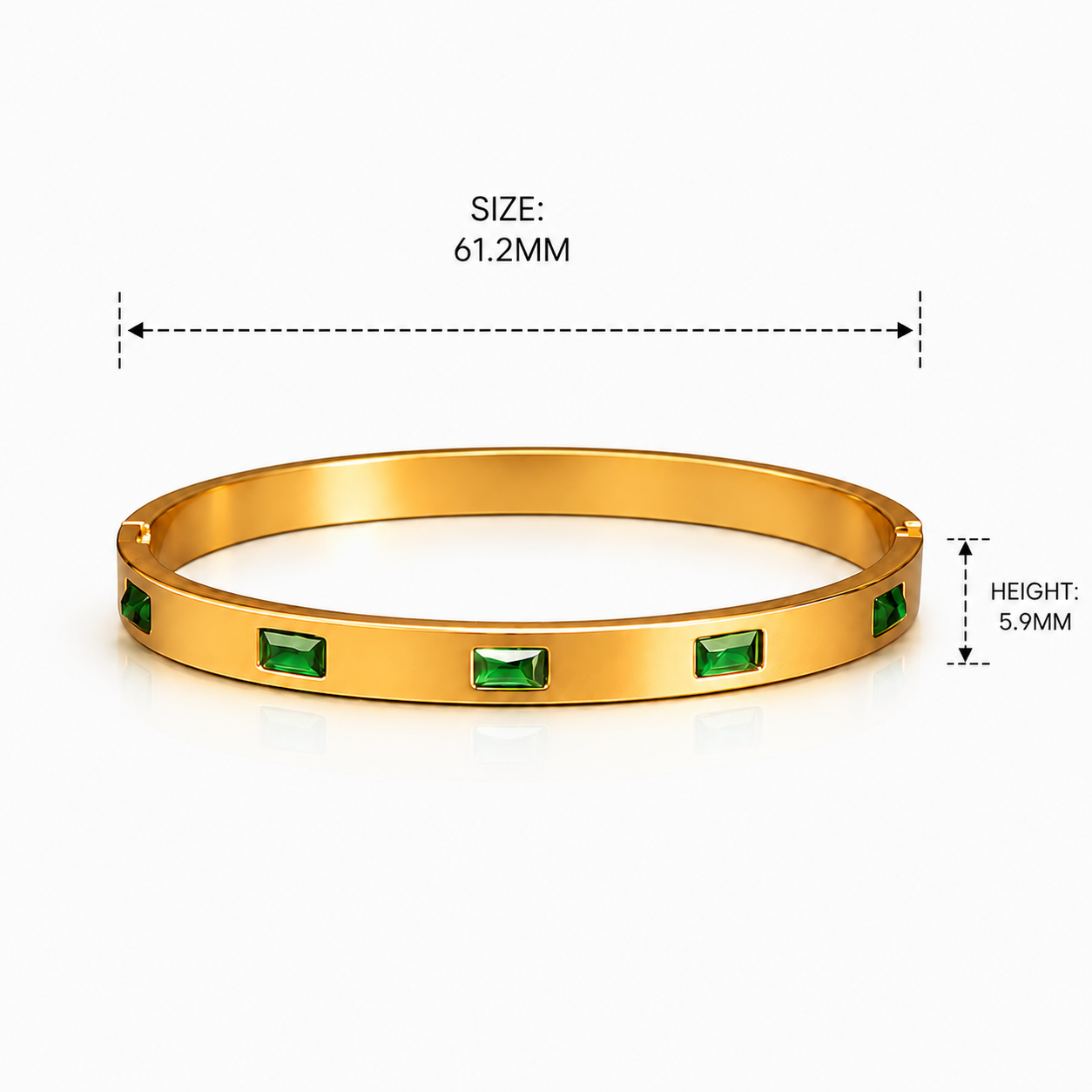 Steel Emerald Bracelet