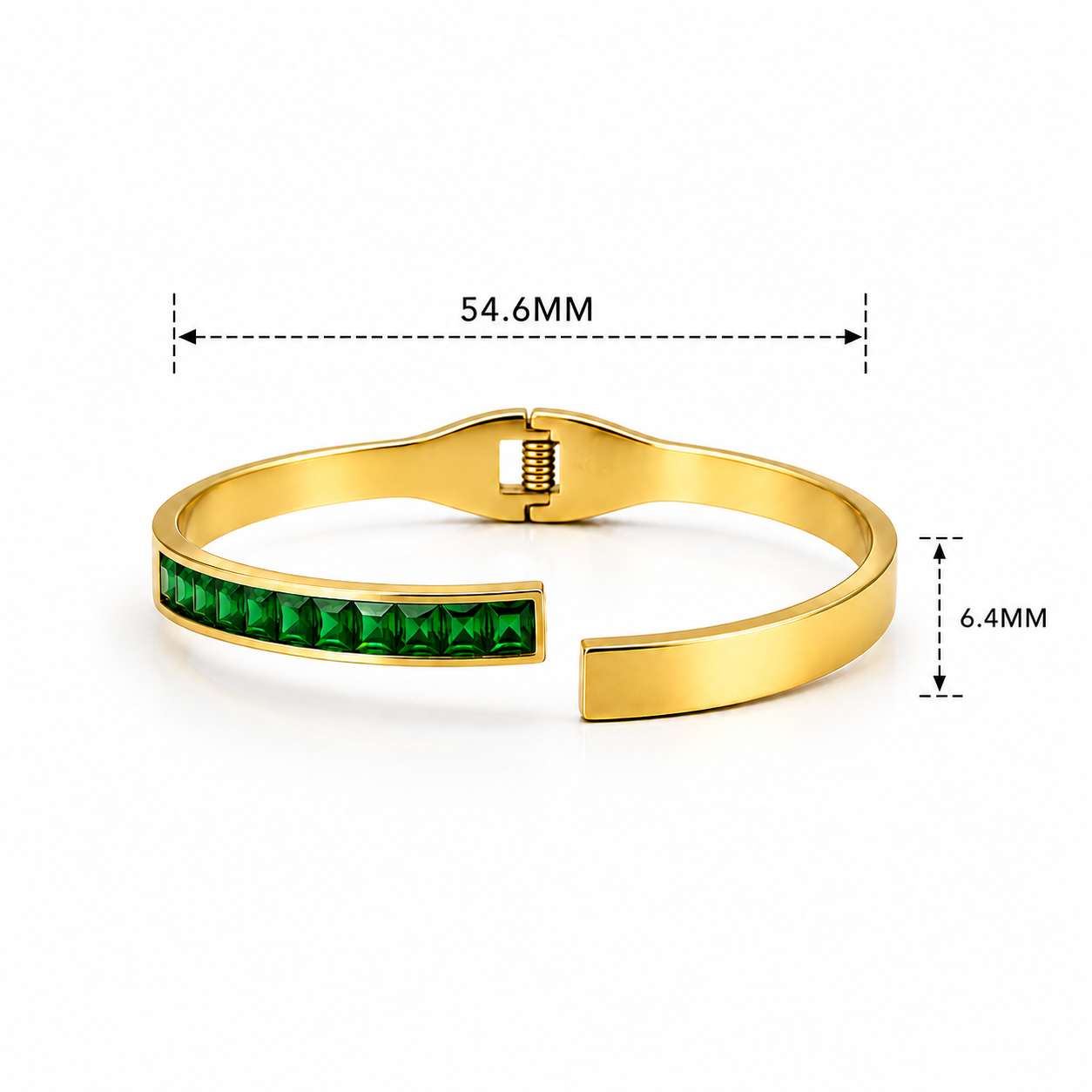Steel Emerald Bracelet