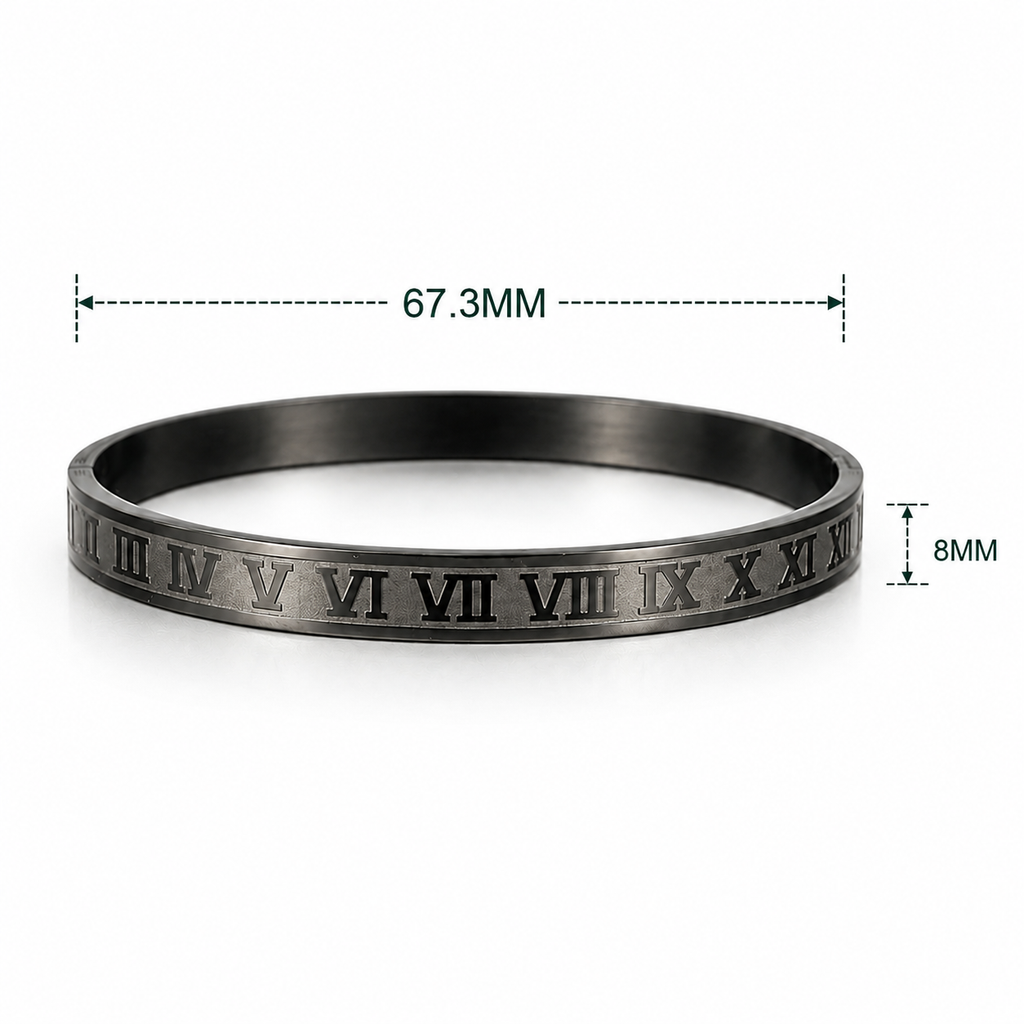 Steel Roman Number Bracelet