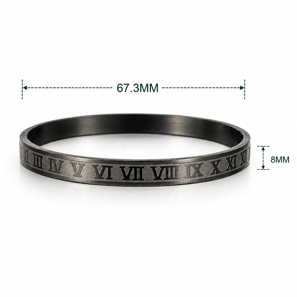 Steel Roman Number Bracelet