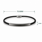 Steel Leather Sleek Bracelet
