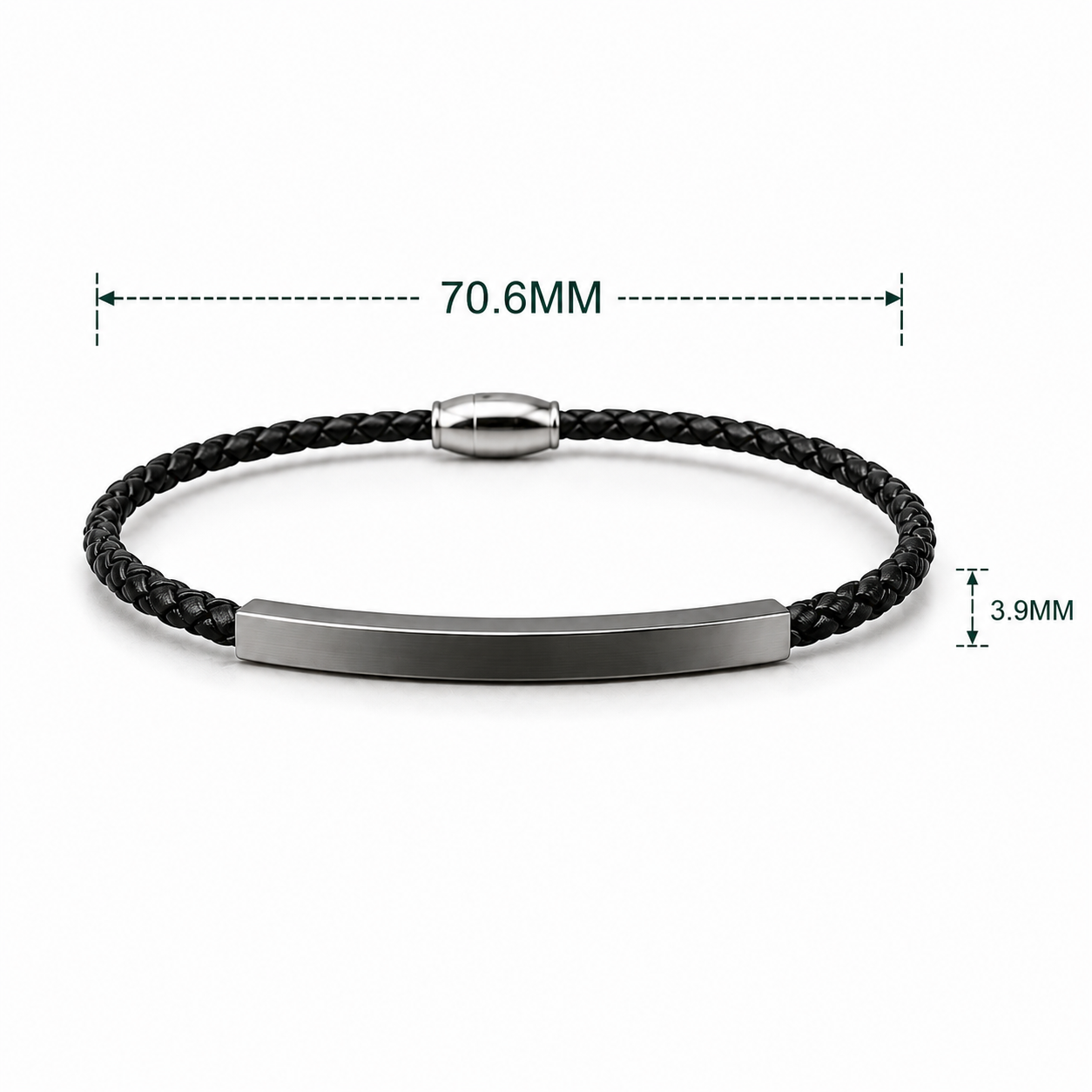 Steel Leather Sleek Bracelet
