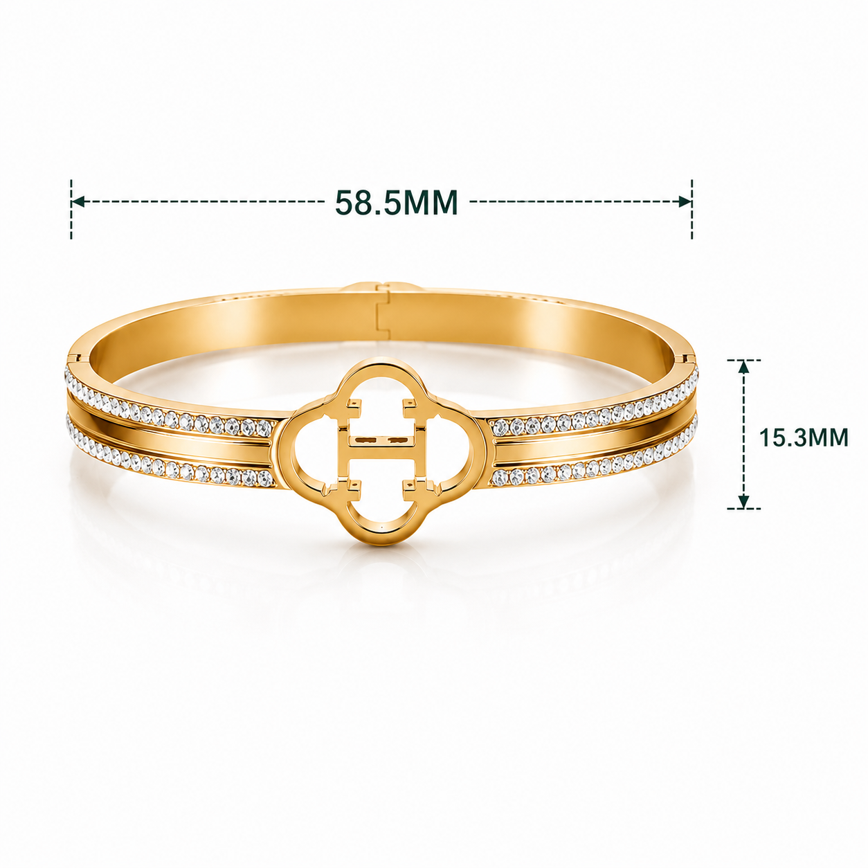 Stainless Steel CZ Diamond Studded Kada