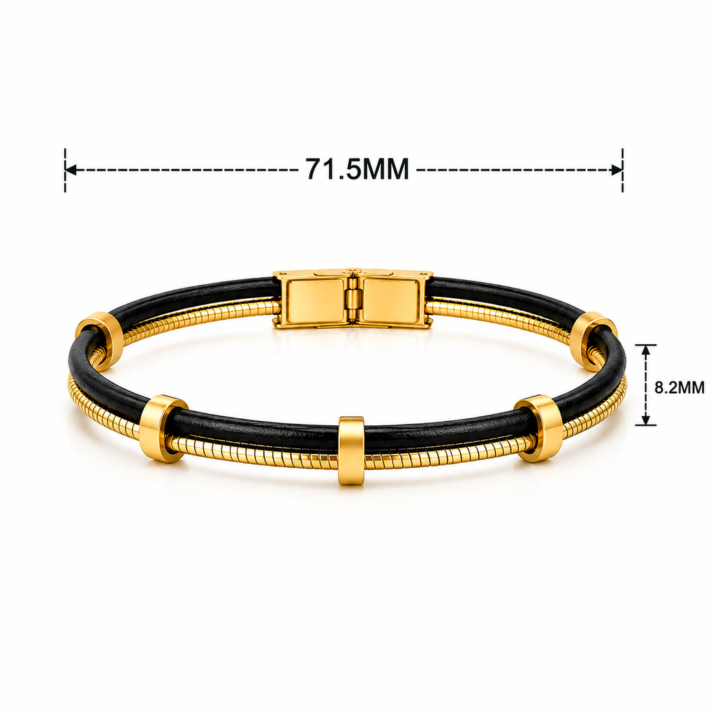 Steel Rubber Sleek Bracelet