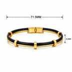 Steel Rubber Sleek Bracelet