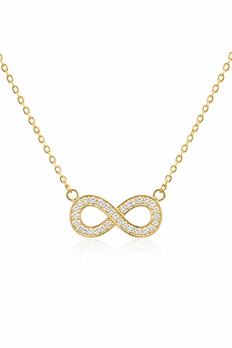 CZ Studded Infinity Pendant