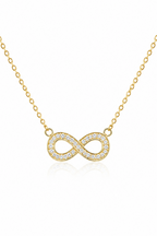 CZ Studded Infinity Pendant