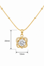 CZ Diamond Studded Chain Pendant