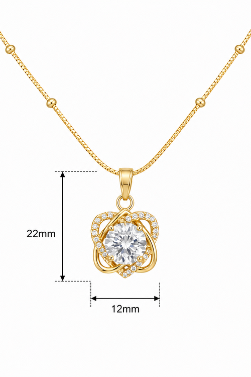 CZ Diamond Studded Chain Pendant
