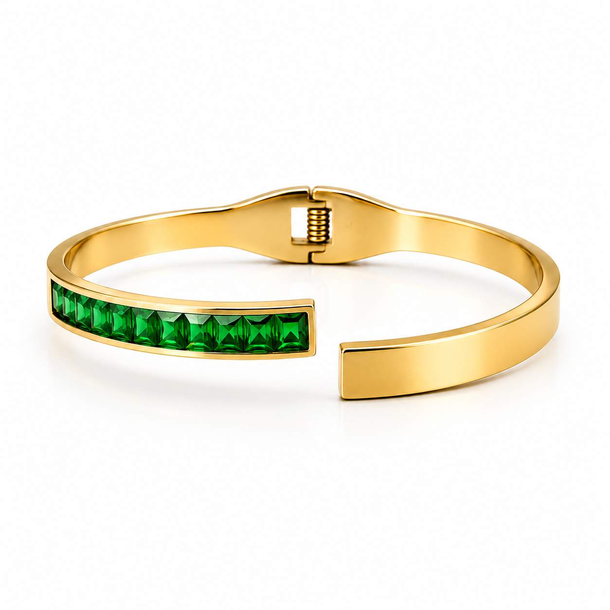 Steel Emerald Bracelet