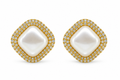 Callie Cushion Pearl Stud