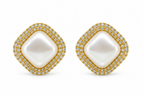 Callie Cushion Pearl Stud