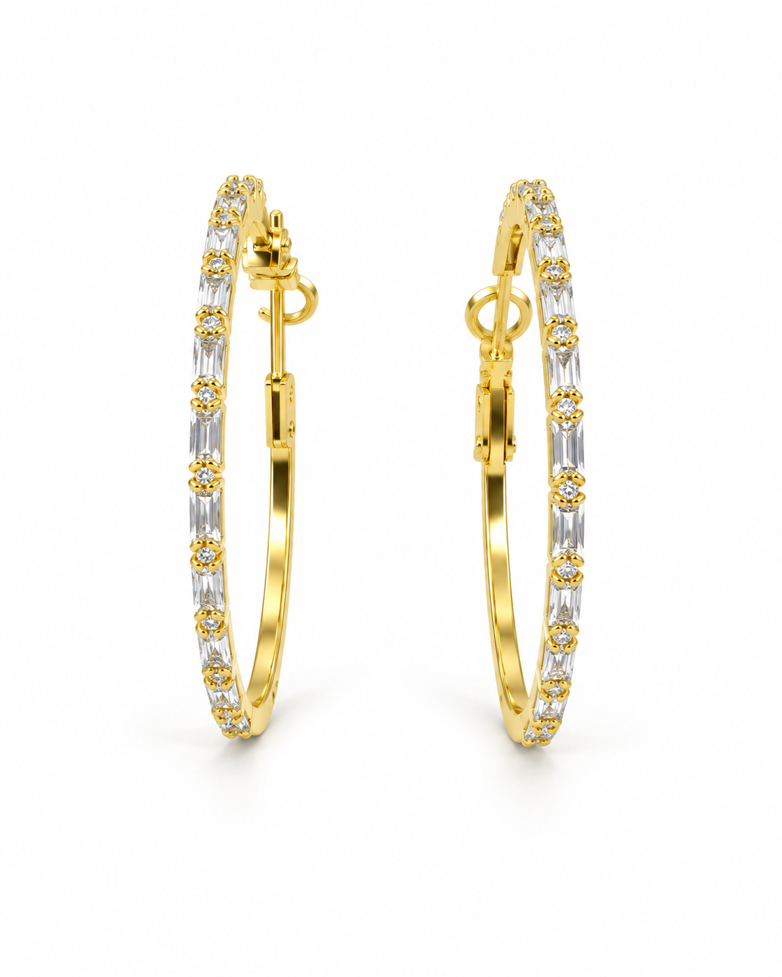 Skylar Baguette Hoop