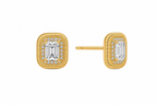 Amy Emerald-Cut Stud