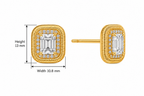Amy Emerald-Cut Stud