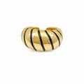 Dina Black Ribbed Ring