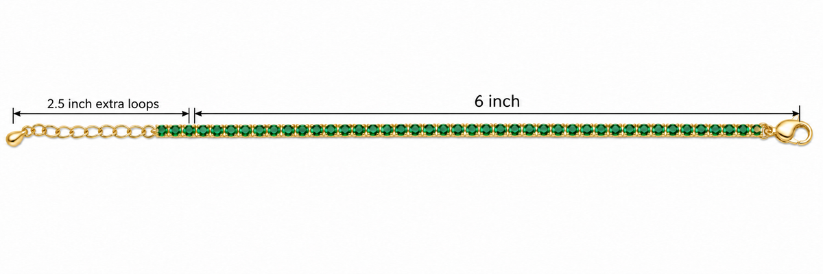 Chloe Green Tennis Bracelet