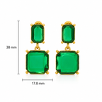 Green Emerald Earring