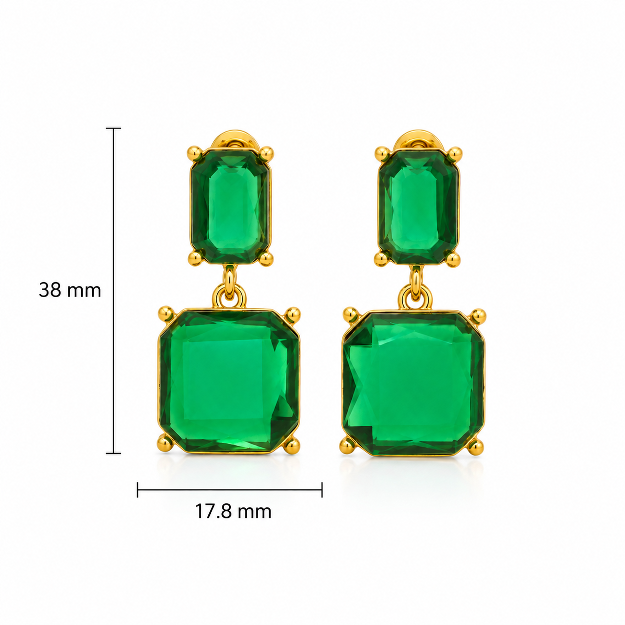 Green Emerald Earring