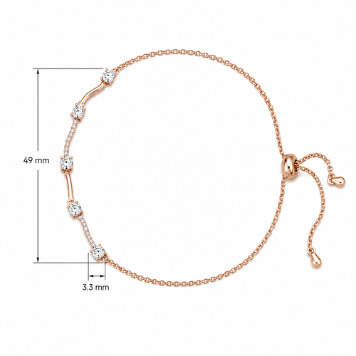 Crystal Curve Adjustable Bracelet