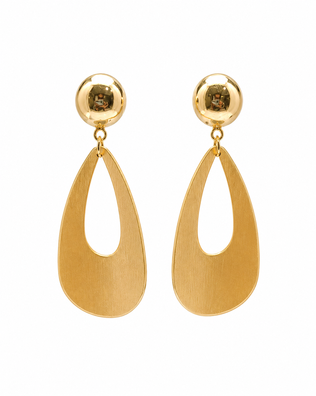 Long Teardrop Stainless Steel Earrings