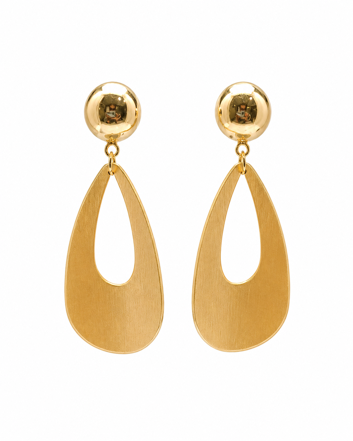 Long Teardrop Stainless Steel Earrings